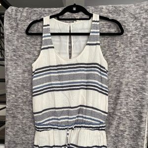 Blue and White Stipe Romper